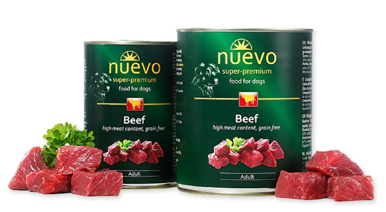 מזון רטוב לכלבים בקר – שימורי Nuevo Super Premium מזון איכותי לכלבים
