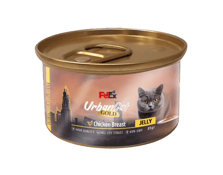 אורבן קאט גולד חזה עוף בג'לי מזון רטוב לחתולים 85 גרם