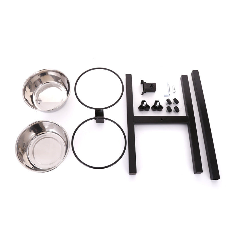 סט קערות מוגבה מתכוונן לכלבים