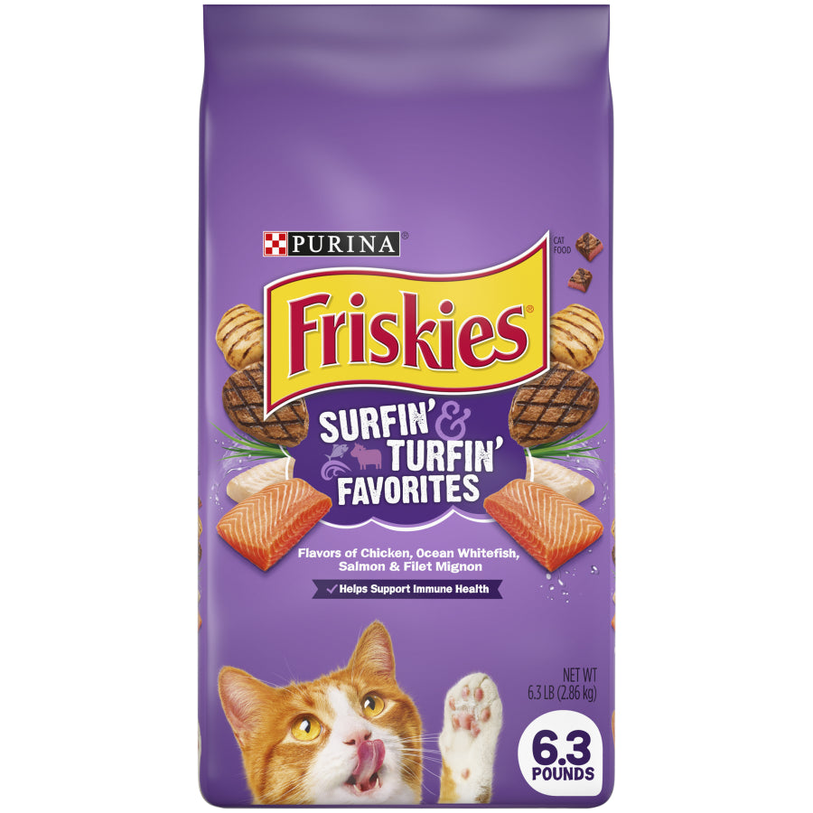 פריסקיז מזון יבש לחתול מעדני החתול 1.43 ק"ג | Friskies Surfin' &amp; Turfin'