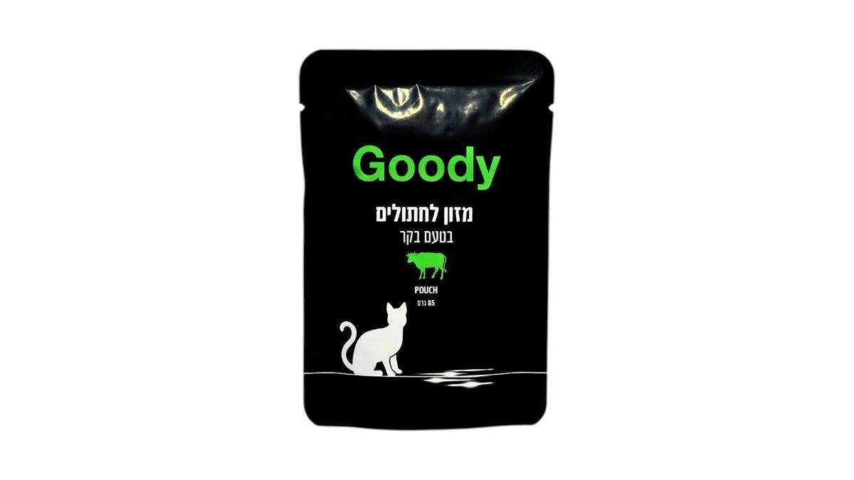מזון רטוב פאוץ' לכלבים בטעם בקר 85 גרם Goody