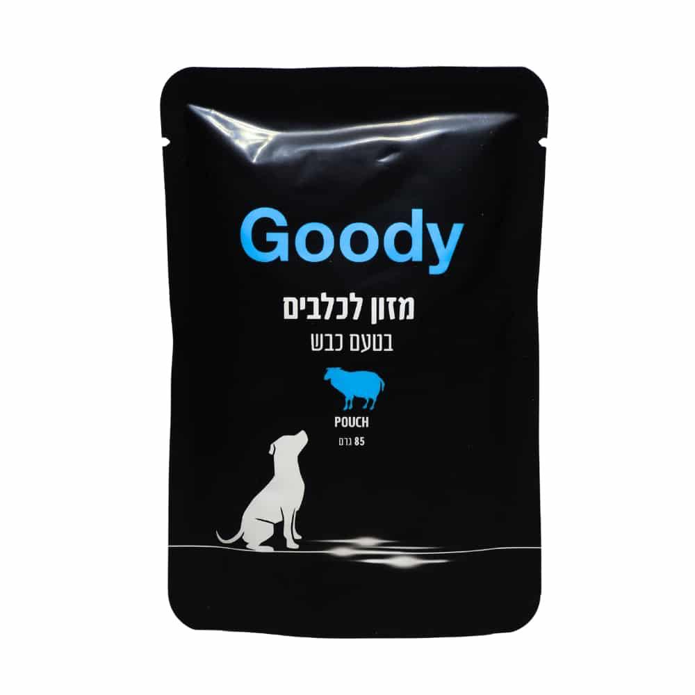 מזון רטוב פאוץ' לכלבים בטעם כבש 85 גרם Goody